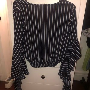 Topshop Bell sleeve crop top